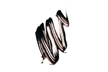 Smear of mascara isolated in white background. Decorative cosmetics concept.の写真素材