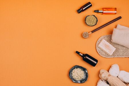 Different types of uses for hemp.の写真素材