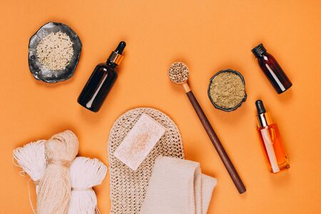 Different types of uses for hemp.の写真素材