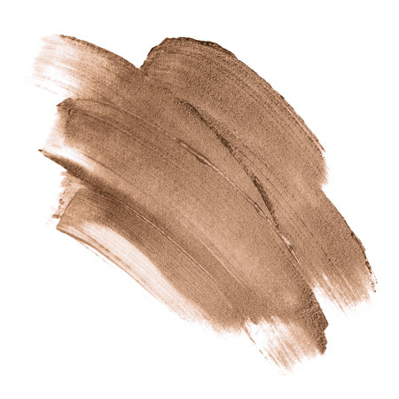 Abstract brown brush stroke on white paper texture backgroundの写真素材