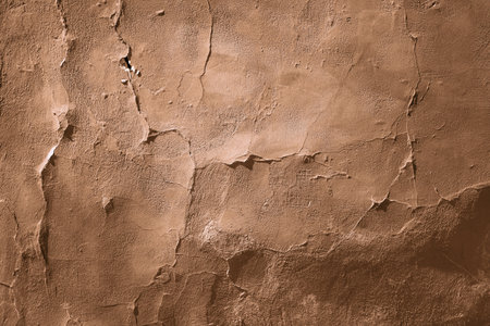 Textured brown cracked wall surface in earthy Mocha and Mousse toneの写真素材