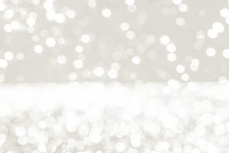 White silver glitter sparkle bokeh abstract background. Color of 2026 year dancer in the white cloudの写真素材