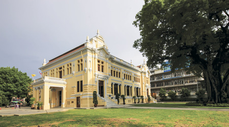 Bangkok, Thailand - Mar 9, 2012   First branch of Siam Commercial Bank - old building in Talad Noi  Italian architecture from 1910 の写真素材