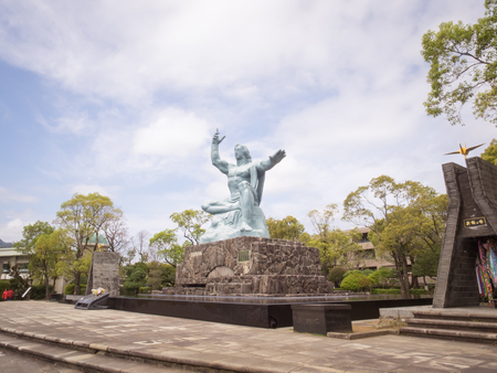 NAGASAKI JAPAN  Apr 7 2015 : Nagasaki Peace Monumentのeditorial素材