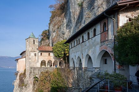 Monastery S Caterina lakeの写真素材