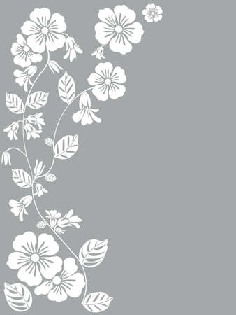 Blossom an white and greyのイラスト素材