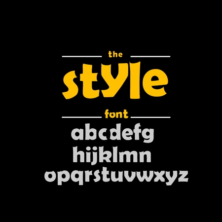 alphabet style signのイラスト素材