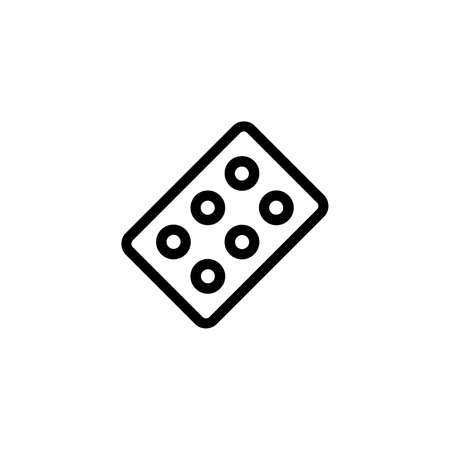 pills blister outline icon on transparent backgroundのイラスト素材
