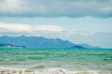 seashore. sandy beach. sunny summer day.の写真素材