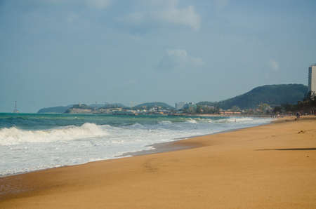 seashore. sandy beach. sunny summer day.の写真素材