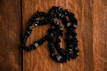 Jewelry for women's beauty. wooden board.の写真素材