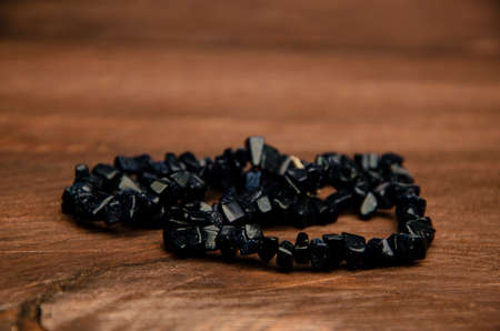 Jewelry for women's beauty. wooden board.の写真素材