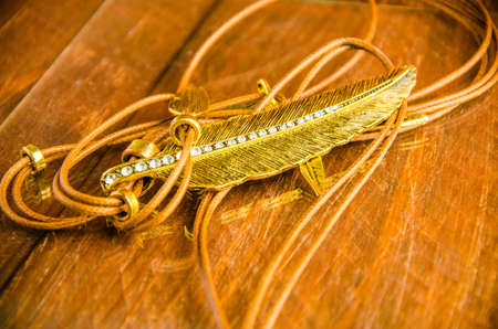 Jewelry for women's beauty. wooden board.