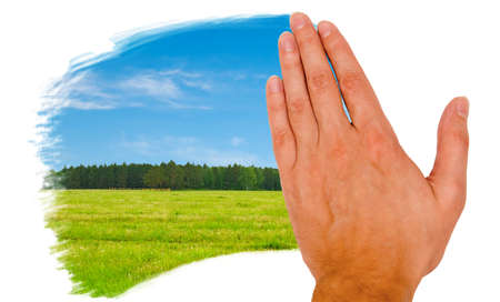 Concept of nature and man.の写真素材