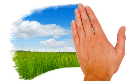 Concept of nature and man.の写真素材