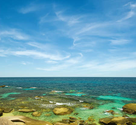 Beautiful tropical seascape in sunny day.の写真素材