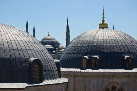 roof of mosque in istanbulの写真素材