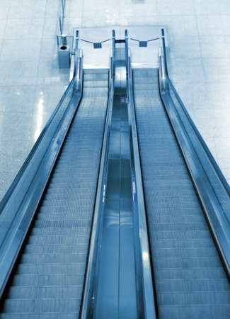 Modern urban escalator in airport.の写真素材