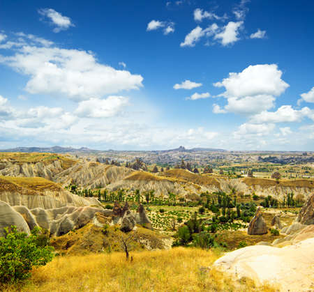 Magnificent rock landscape. Cappadocia, Turkey.の写真素材