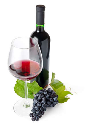 Red wine on withe background.の写真素材