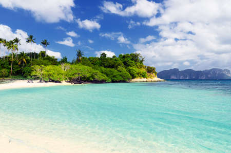 Beautiful tropical seascape. Sky and sea.の写真素材