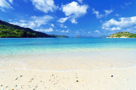 Beautiful tropical seascape. Sky and sea.の写真素材