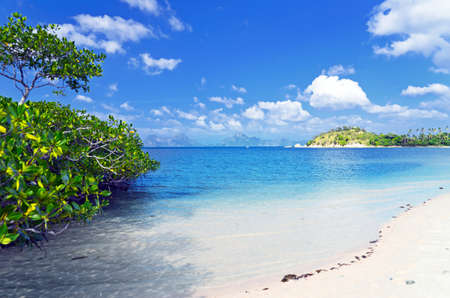 Beautiful tropical seascape. Sky and sea.の写真素材