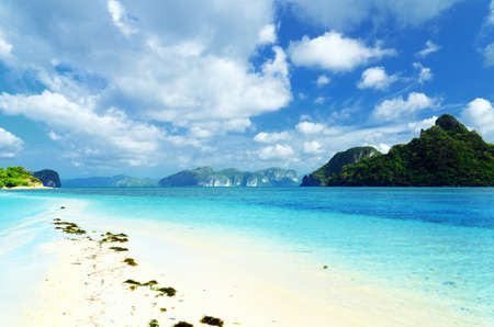 beautiful tropical seascape. sky and sea.の写真素材
