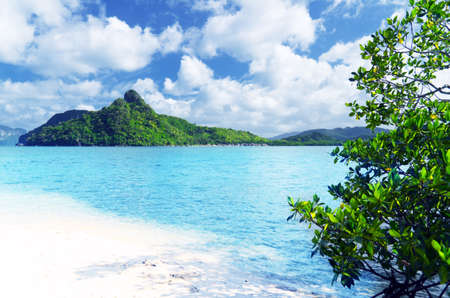 Beautiful tropical seascape. Sky and sea.の写真素材