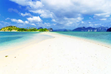Beautiful tropical seascape. Sky and sea.の写真素材