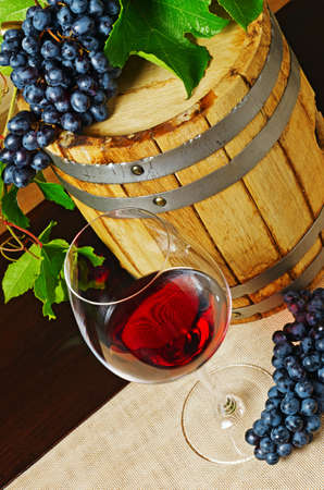 Red wine on the table.の写真素材