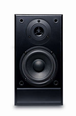 Black sound speaker on white background.の写真素材