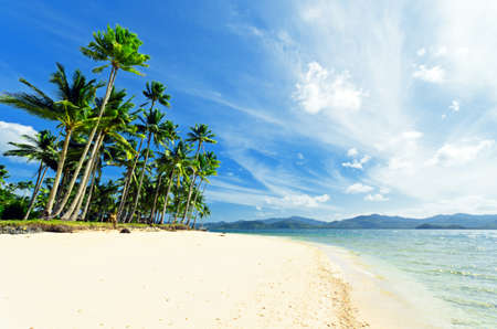 Beautiful tropical seascape. Sky and sea.の写真素材