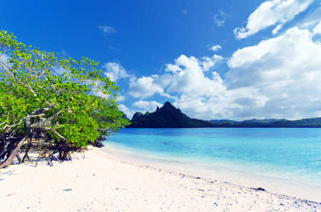Beautiful tropical seascape. Sky and sea.の写真素材