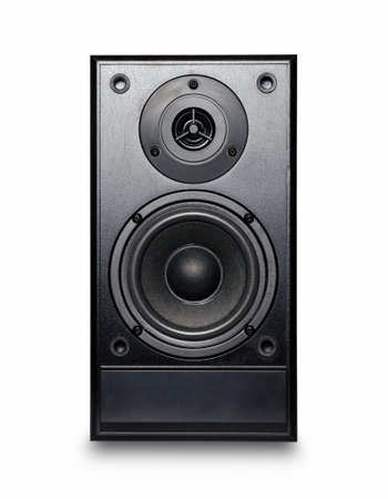 Black sound speaker on white background.の写真素材