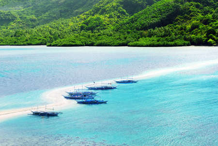 Beautiful tropical seascape. Sky and sea.の写真素材