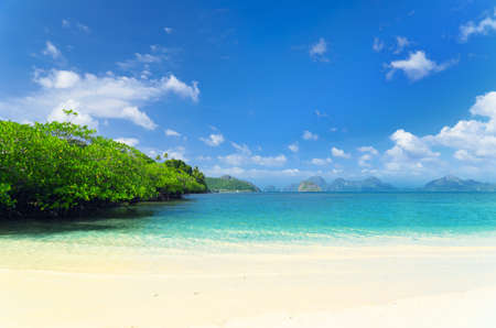 Beautiful tropical seascape. Sky and sea.の写真素材