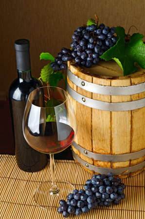 Red wine on the table.の写真素材