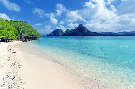Beautiful tropical seascape. Sky and sea.の写真素材
