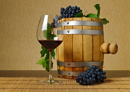Red wine on the table.の写真素材