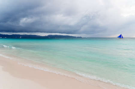Tropical beach. Sky and sea.の写真素材