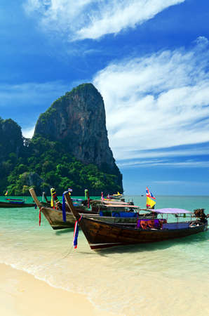 Tropical landscape. Railay Beach. Thailand.の写真素材