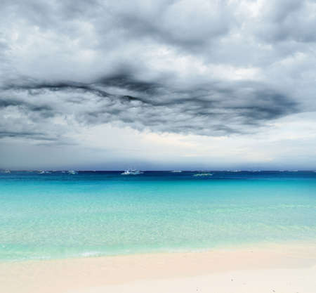 Tropical beach. Sky and sea.の写真素材