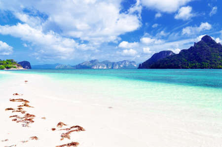 Beautiful tropical seascape. Sky and sea.の写真素材