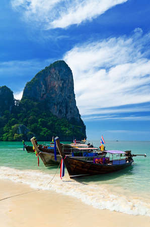 Tropical landscape. Railay Beach. Thailand.の写真素材
