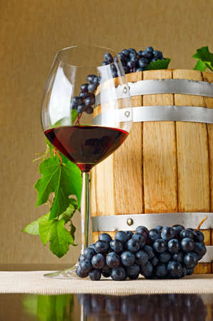 Red wine on the table.の写真素材
