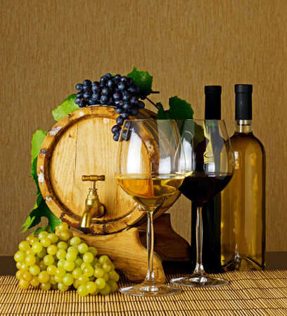 Wine stillife on the table.の写真素材