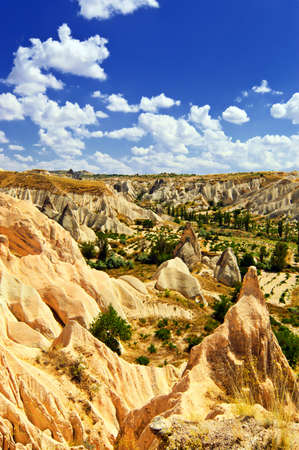 Magnificent rock landscape. Cappadocia, Turkey.の写真素材