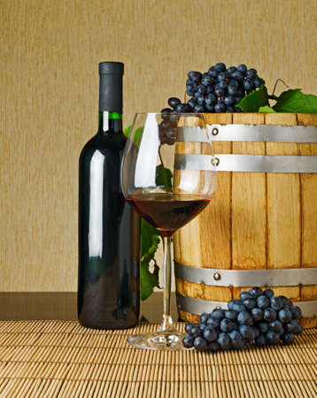 Red wine on the table.の写真素材