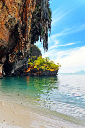 Clear water and blue sky. Krabi province, Thailand.の写真素材